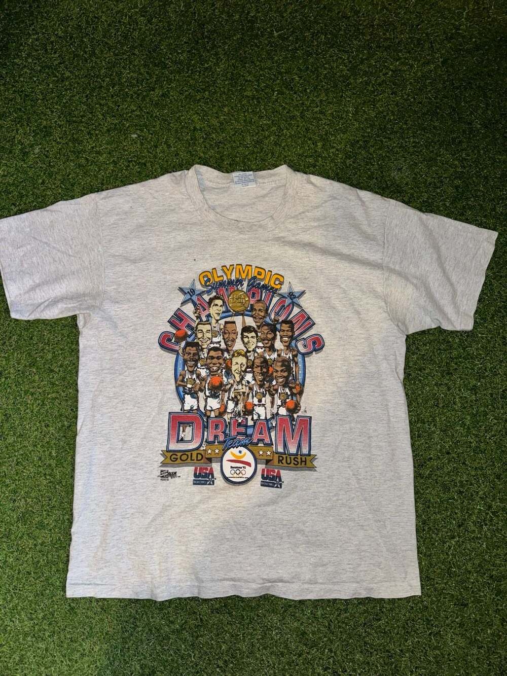 Salem Sportswear 1992 Olympic Dream Team T-Shirt Size XL Gray